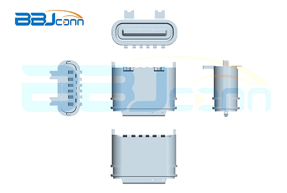 TYPE-C 6P 防水母座 直立式 H=6.40 舌片外漏0.75 兩腳插兩腳貼 端子SMT 防水IPX7 常規(guī)款 TYPE-C 6P 防水母座 直立式 H=6.40 舌片外漏0.75 兩腳插兩腳貼 端子SMT 防水IPX7 常規(guī)款