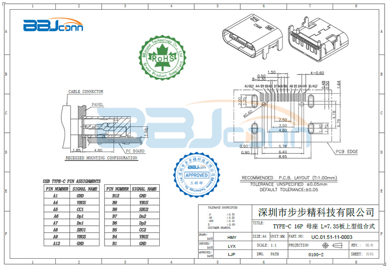 莫仕type-c母座-2 莫仕type-c母座-2